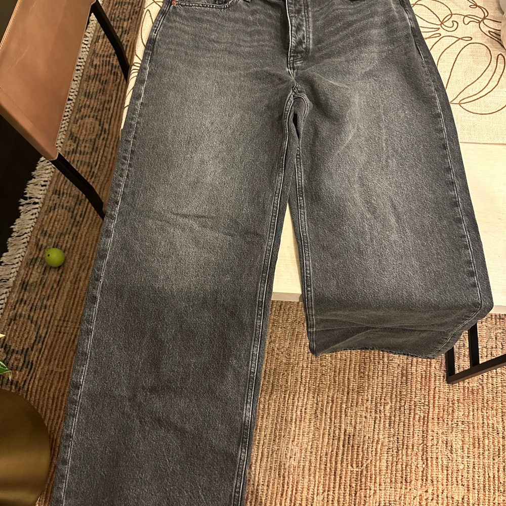 Madewell Women's Straight Leg Jeans - Dark Gray
